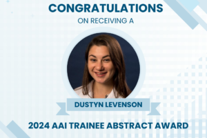 Gomez-Lopez lab trainee receives a 2024 AAI Trainee Abstract Award.